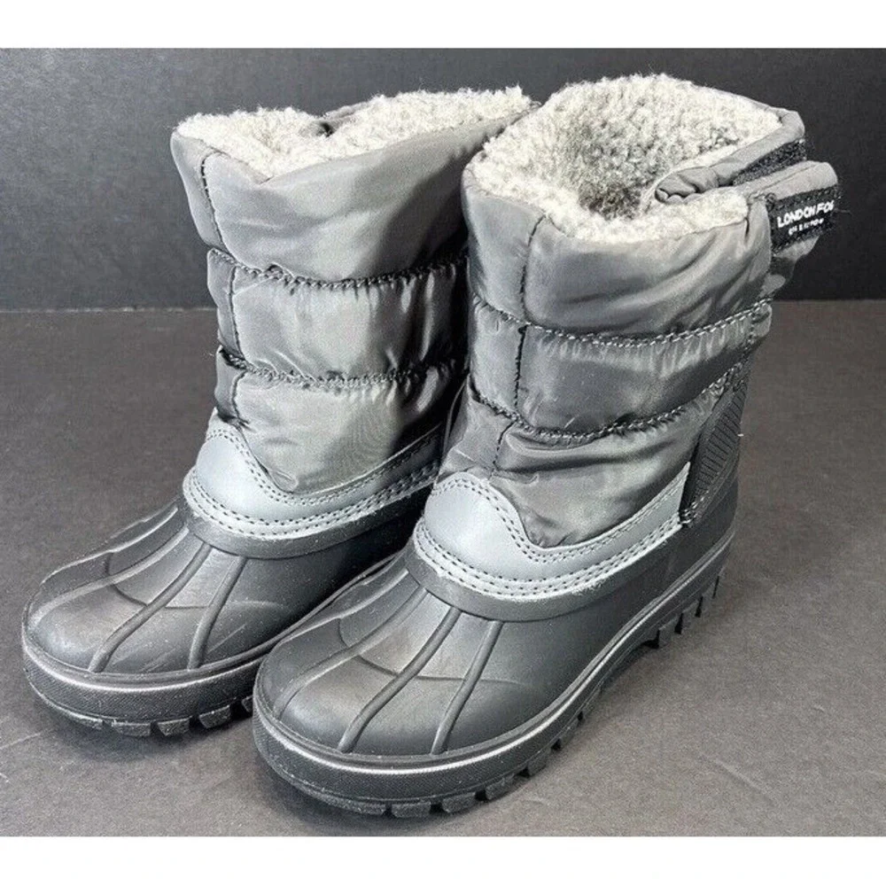 London Fog Youth Snow Boots Size 12 Water Resistant Insulated Winter‎ Boots
